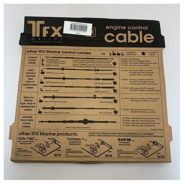 Кабель керування двигуном Teleflex FT14 250 для двигунів Mercury, OMC та морських двигунів - міцний і надійний