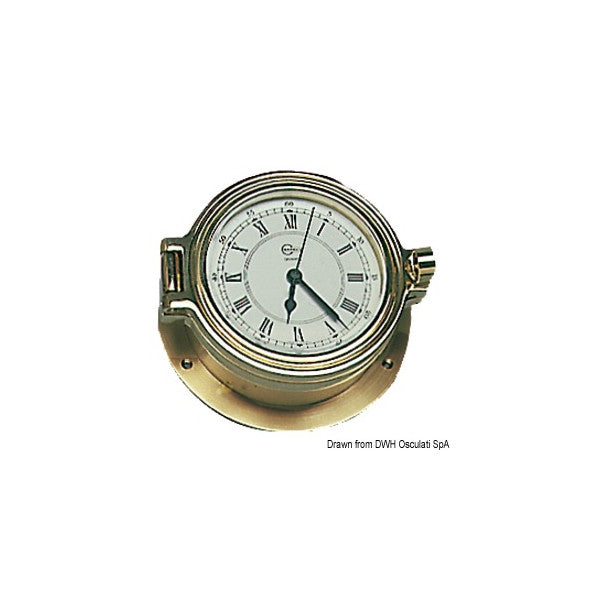 High-Quality Marine Brass Chrome Poseidon Nautical Clock with Quartz Movement