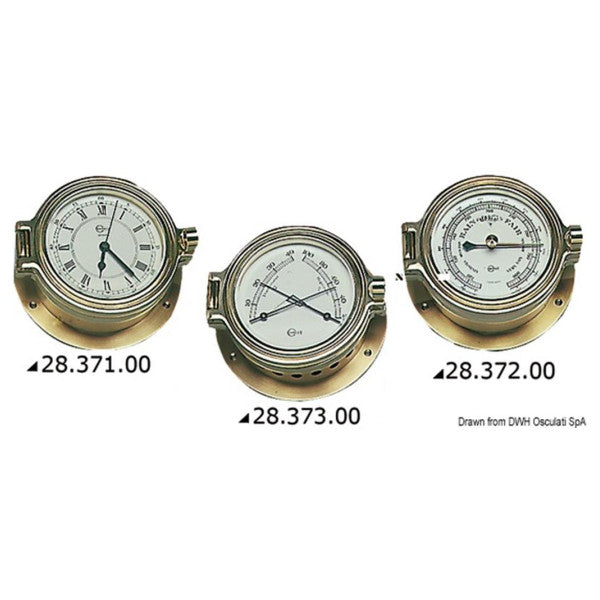 Barigo Poseidon+al Marine Clock - Durable Aluminum Maritime Timepiece for Boats and Ships