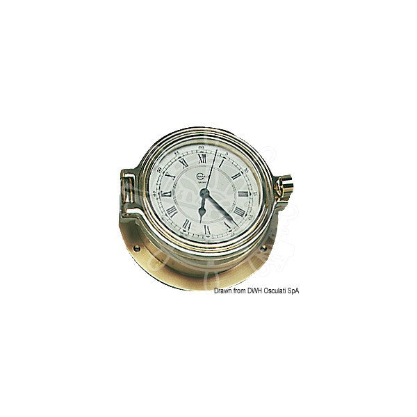 Marine-Grade Barigo Poseidon+sect Stainless Steel Sea Clock - Durable, Precise & Weather-Resistant