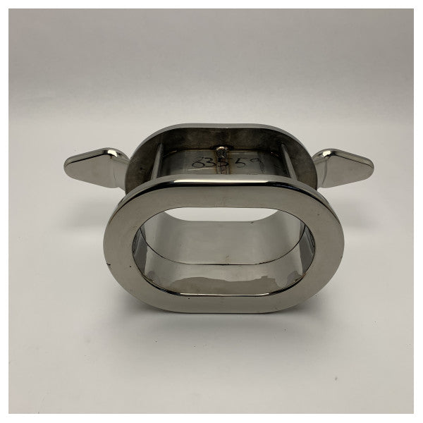 مربط بحري بيضاوي من الفولاذ المقاوم للصدأ عالي الجودة من الفولاذ المقاوم للصدأ مع مشابك مزدوجة لتثبيت حبل القارب بشكل آمن