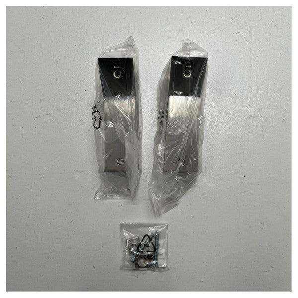 Hafele 284.09.280 hyldeknægt i rustfrit stål, glas og træ