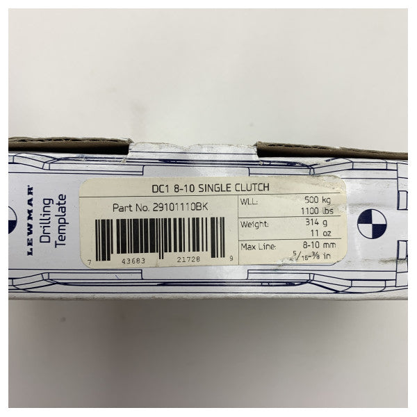 Lewmar 29101110BK DC1 8-10 mm yhden köyden kytkin