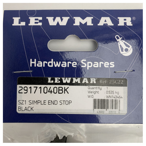 Lewmar 29171040BK daqs 1 trakk bażiku stop