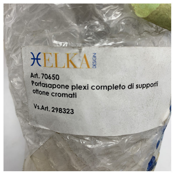 Porta sapone in plexiglass trasparente per colonna doccia Elka - Accessorio da bagno durevole di qualità marina