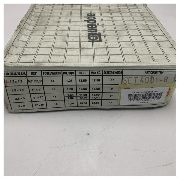 Appiani Cocoa Mosaic Tile Square Design 1.2 x 1.2 cm