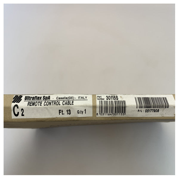 كابل توجيه المحرك Ultraflex C2 من الفولاذ المقاوم للصدأ 3.97M - 30115S