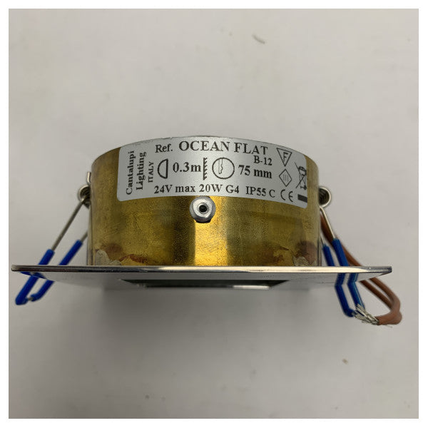 カンタルピ オーシャンスポットライト IP55 G4 フラットクローム 75mm - 20W