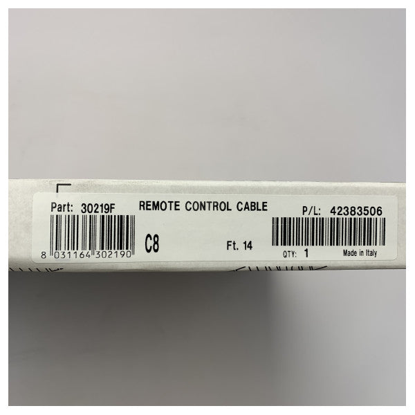 Ultraflex C8 30219F Marine Remote Control Cable � Durable 14ft Weatherproof Boat Engine Control
