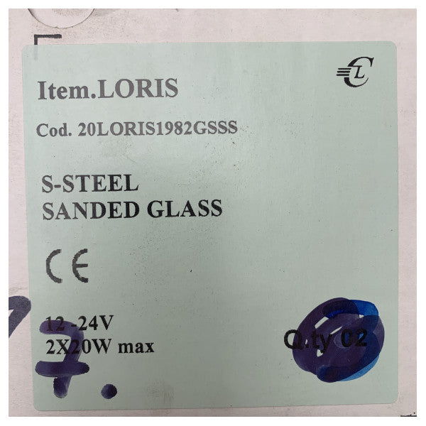 Cantalupi Loris 20LORIS1982GSSS stainless steel spotlight with sanded glass