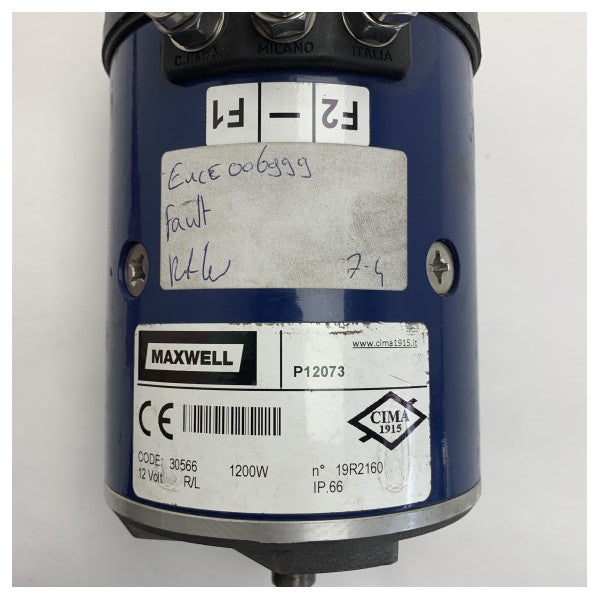 Maxwell P12073 1000W 12V ankerløs elektrisk motor
