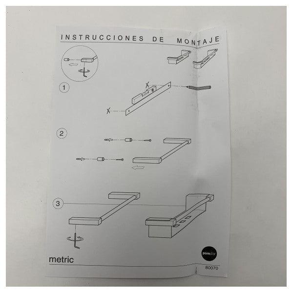Помдор 38.60.10.002 хром комплект за монтаж на рафт за душ