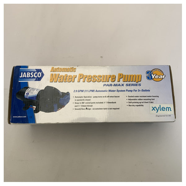 Насос для питної води Jabsco Par Max 2.9 з регулюванням тиску 12В 11л/хв - 31395-0394