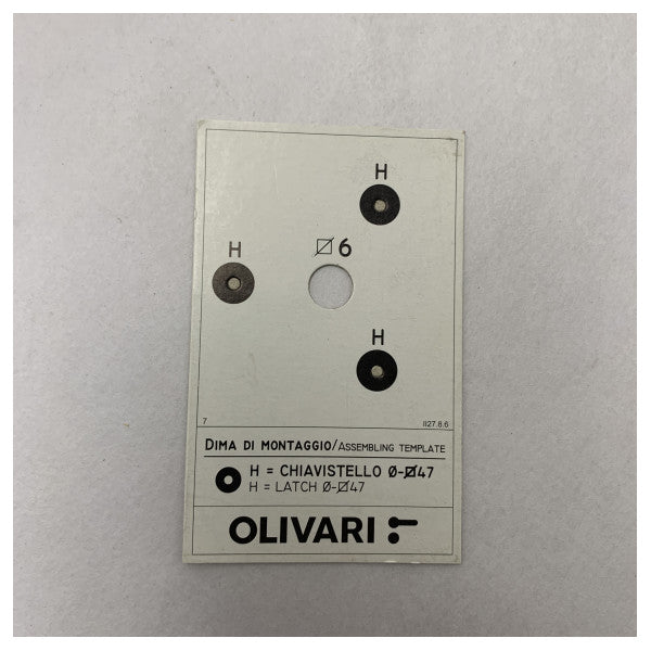 طقم مزلاج باب حمام مربع من أوليفاري كوبو H136V6 مقاوم للتآكل