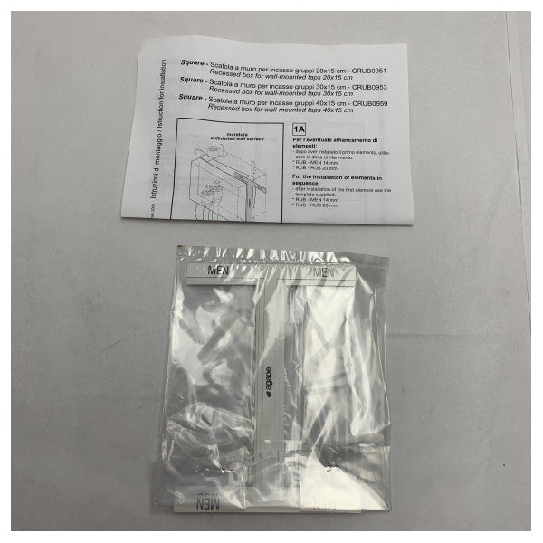 Agape square rub1012n single liver stainless steel mixer tab