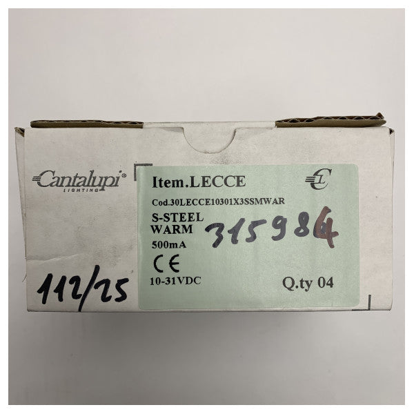 Cantalupi Paslanmaz Çelik AISI316 Tekneler ve Gemiler için Su Geçirmez LED Işık � IP65 Sıcak Işık DC 10-31V