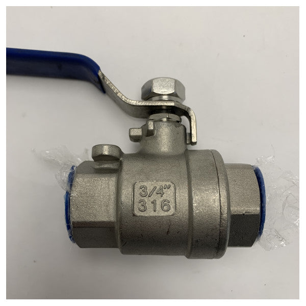Vetus kugleventil i rustfrit stål 3/4 tommer 51 mm BV3/4 - 316-3/4