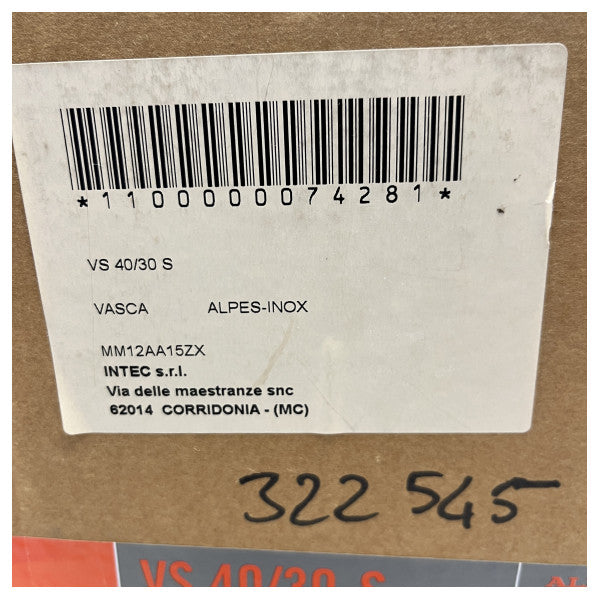 ALPES INOX VS-40/30-S Marin diskho i rostfritt stål av hög kvalitet för hållbar användning ombord