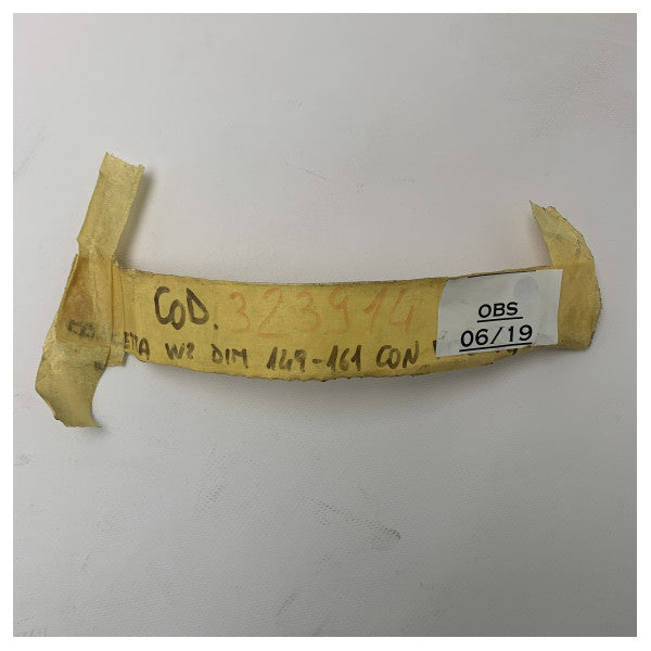 Fascetta stringitubo in acciaio inox di grado marino regolabile 149-161 mm resistente alla corrosione