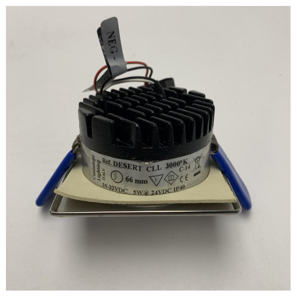 Cantalupi Marine Grade Warm White LED-Strahler 5W Chrom Edelstahl - 20DESERP5SSCLL3