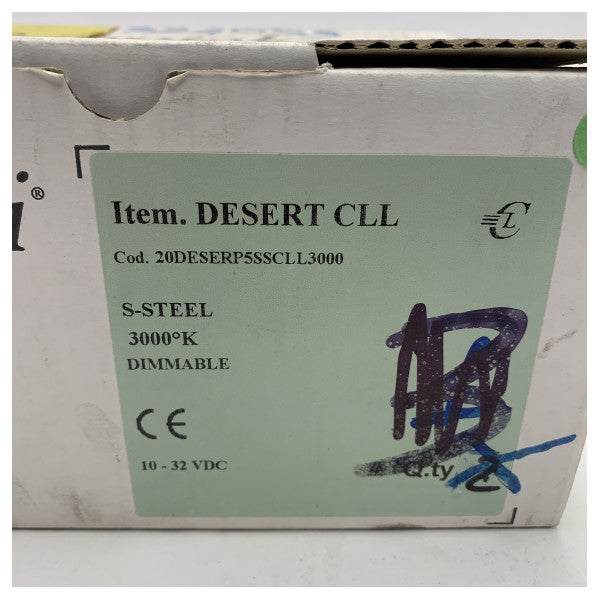 Cantalupi Marine Grade Warm White LED-Strahler 5W Chrom Edelstahl - 20DESERP5SSCLL3