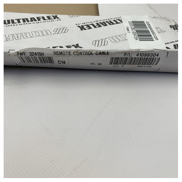 Cavo di controllo remoto marino Ultraflex C14 32415H - Connettore da 10 piedi durevole e resistente alla corrosione per i sistemi motore delle imbarcazioni