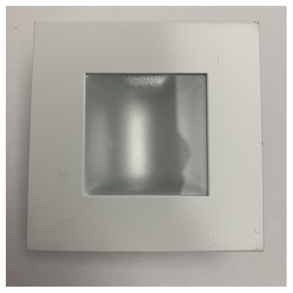 BCM 3259/00.A beyaz kare paslanmaz çelik downlight spot 12/24V