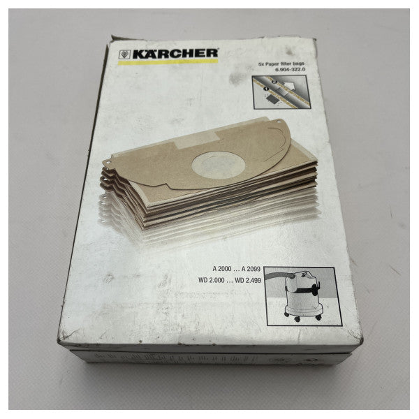 Sacchetti per aspirapolvere Karcher Filtri di carta durevoli per uso marino compatibili con i modelli A 2000 - WD 2499