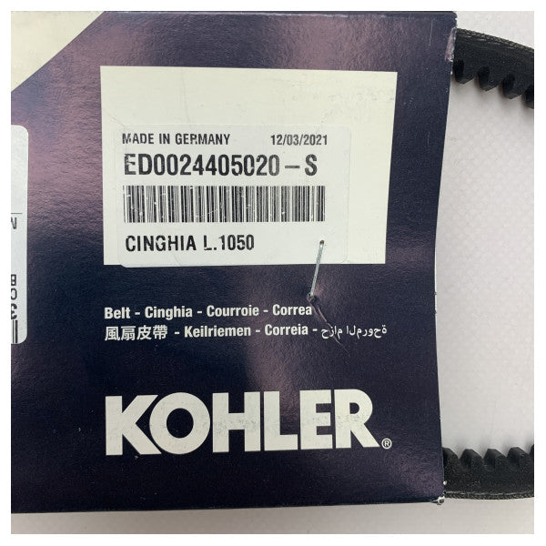 Kohler Lombardini エンジンドライブベルトブラック - ED0024405020-S