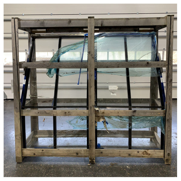 Resnic Fjord stainless steel curved sliding patio door with glass - TBF0559