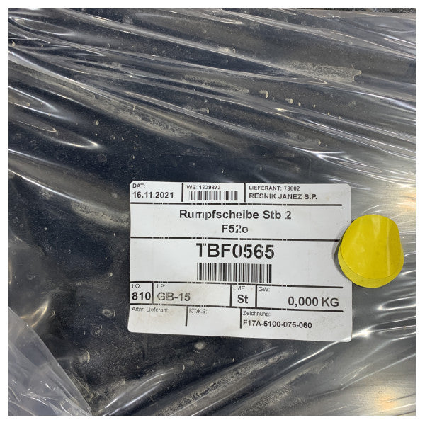 Fjord Trend Marine 52 barco a motor abierto soporte lateral vidrio para inserción de casco lado de estribor - TBF0565