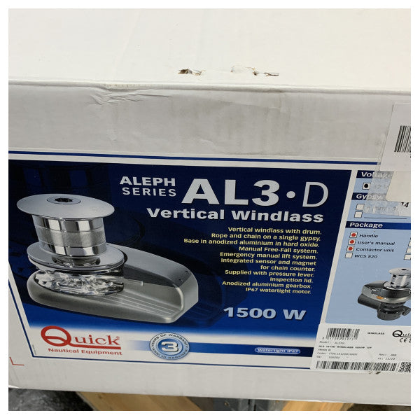 Бърз ALEPH 1500W 12V 10mm неръждаема стомана електрически ветроход с капстан - FSAL1512D010A