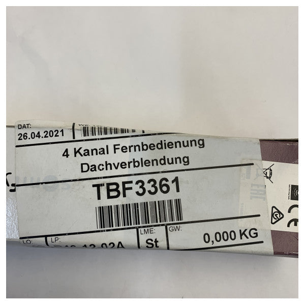 Somphy Telif 4 RTS Silver 4 channel blackout screen control unit remote