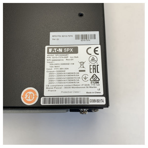 Eaton 5PX G2 2200VA 2200W 208V Line-Interactive UPS