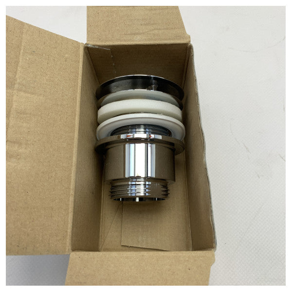 Tappo di scarico TEA in acciaio inox cromato pop-up D63 x 55 mm - 147.555.5