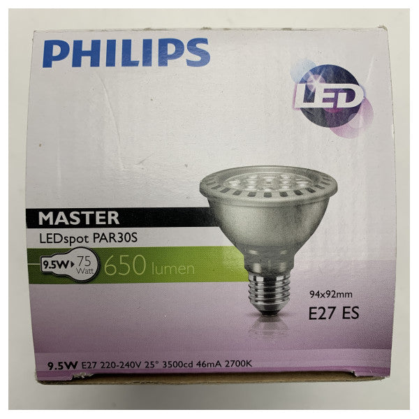 Philips Lámpara LED E27 de 9,5 W para uso marino en interiores y exteriores - Luz blanca cálida regulable