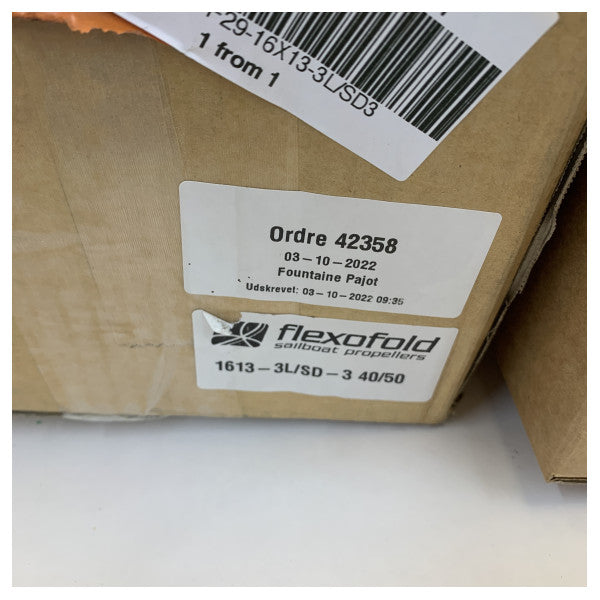 Flexofold mässing 16 x 13-3B vänster vikpropeller