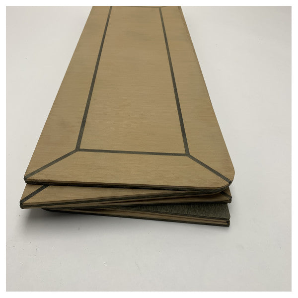 Ferretti F650 flexiteak degraus de teca no flybridge