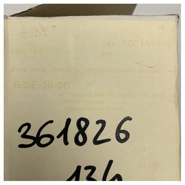 Volevatch B/SE-30-0B 300 mm håndklædeholder i nikkel