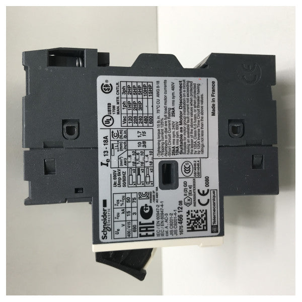 Schneider Electric - Interrupteur de protection de moteur réglable GV2ME20 pour usage maritime et industriel