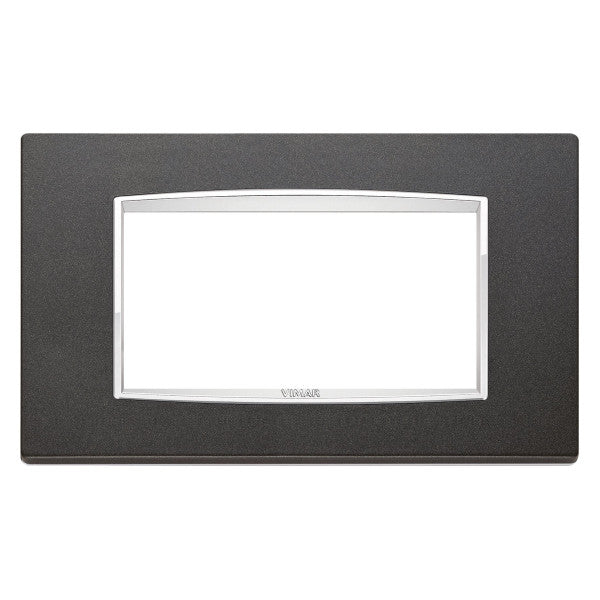 Vimar Eikon Classic 4M Metal Cover Plate Matte Anthracite - Durable Marine-Grade Switch and Socket Faceplate