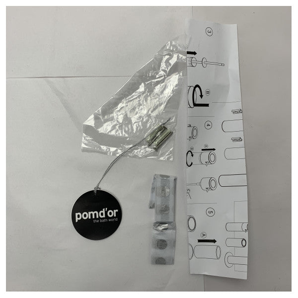 ポムドール 479001002 トイレブラシ クロム仕上げ 9x50cm