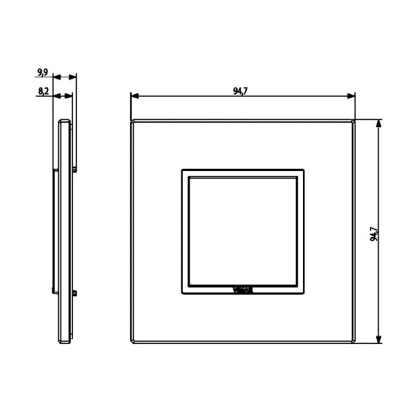 Vimar Eikon EVO 2M aluminiumplatta i brons - korrosionsbeständigt skydd av marin kvalitet