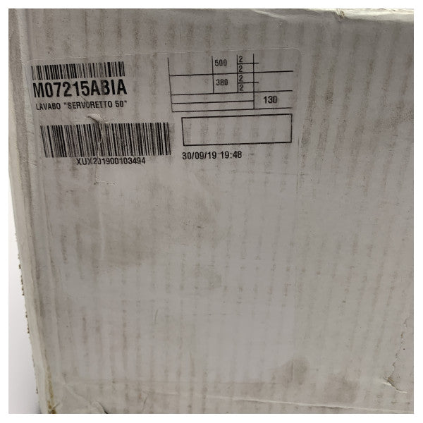 Antonio Lupi Servoretto50 umywalka prostokątna Ceramilux 50 x 38 x 13