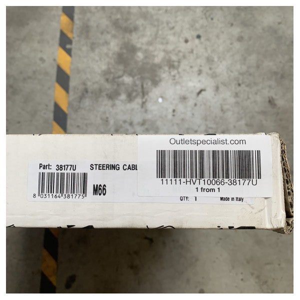 كابل التوجيه البحري Ultraflex M66 M66 بطول 4.55 م - كابل تحكم في القارب متين ومقاوم للتآكل