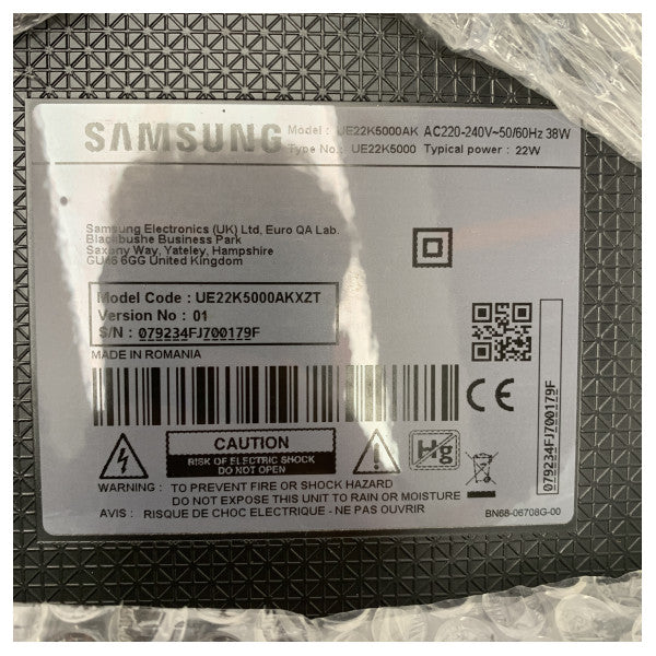 Samsung UE22K5000 22-дюймовий телевізор з роздільною здатністю Full HD