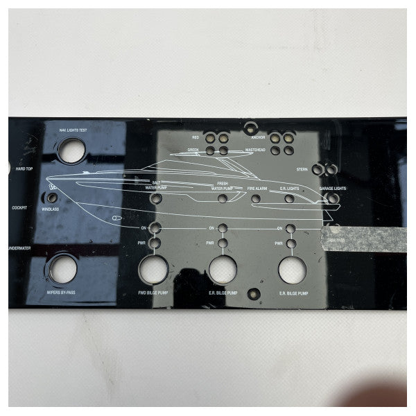 Original Riva Rivale 56 länspump och kontrollpanel för navigationsljus svart - 387196