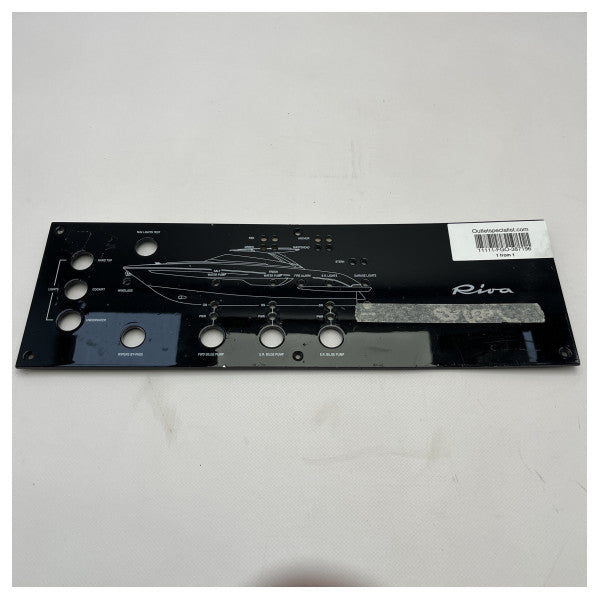 Alkuperäinen Riva Rivale 56 pilssipumpun ja navigointivalon ohjauspaneeli musta - 387196