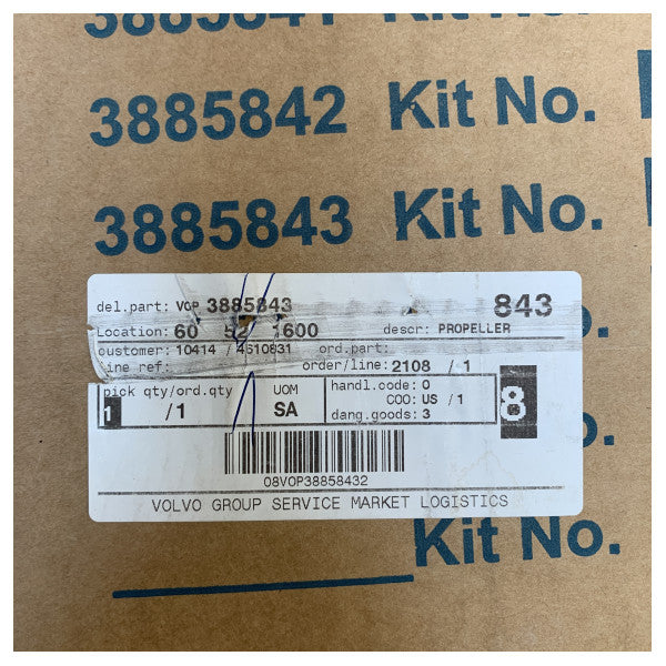 Volvo Penta FH6 Duo -Prop Stainless Steel Propeller Kit - 3885842