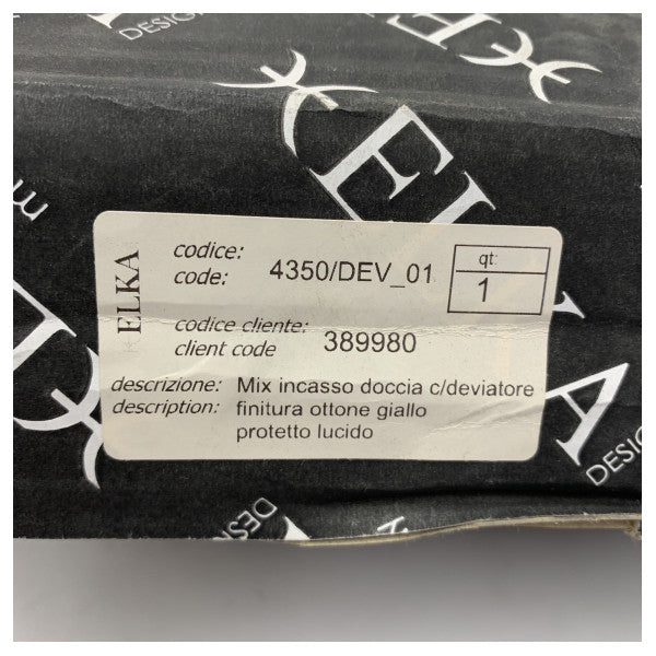 Elka 4350 душ смесител златен стилен завършек